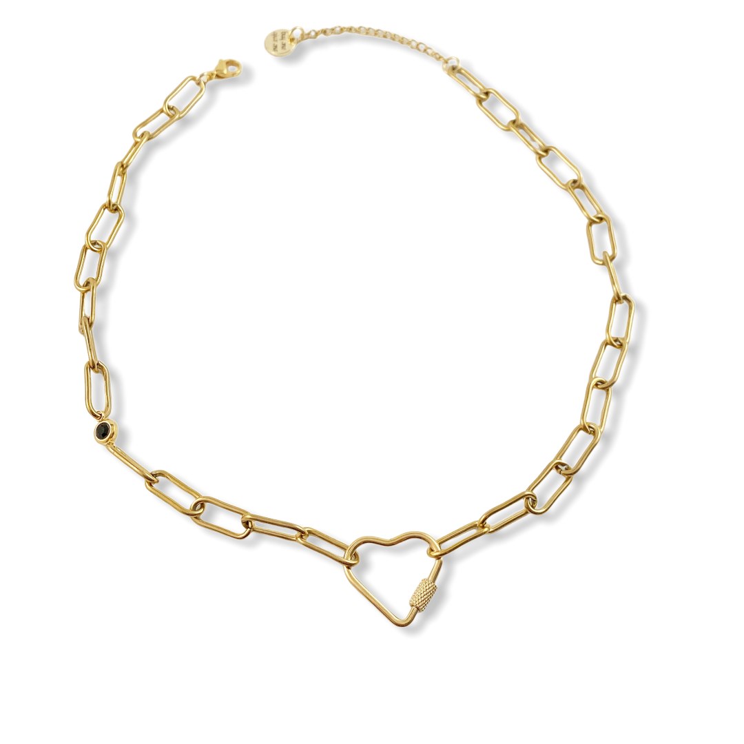 Ensemble Cœur et Cadenas en Or