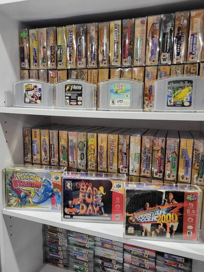 EVORETRO Protection d'affichage en acrylique pour jeux SNES et boîtes de jeux N64 - Lot de 2