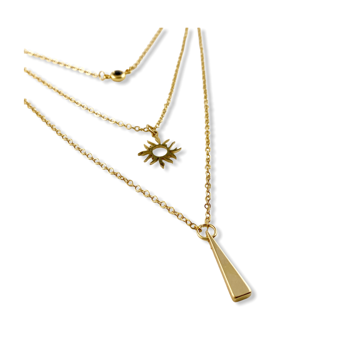 Collier Rayons de Soleil Dorés