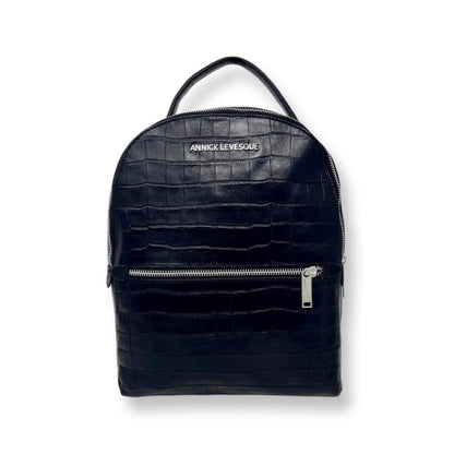 Black Crocodile Leather Backpack | Eve