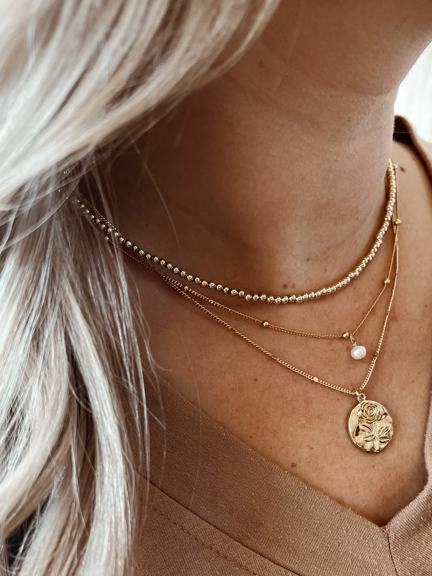 Le collier Letti en plaqué or