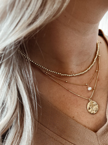 Le collier Letti en plaqué or