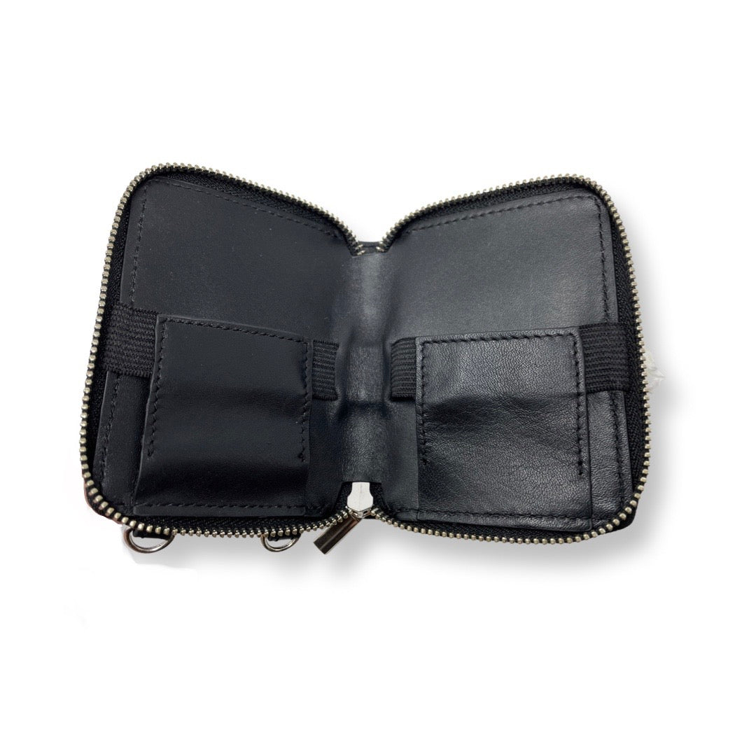 Maylia Leather Card Holder, Black Patent BPS