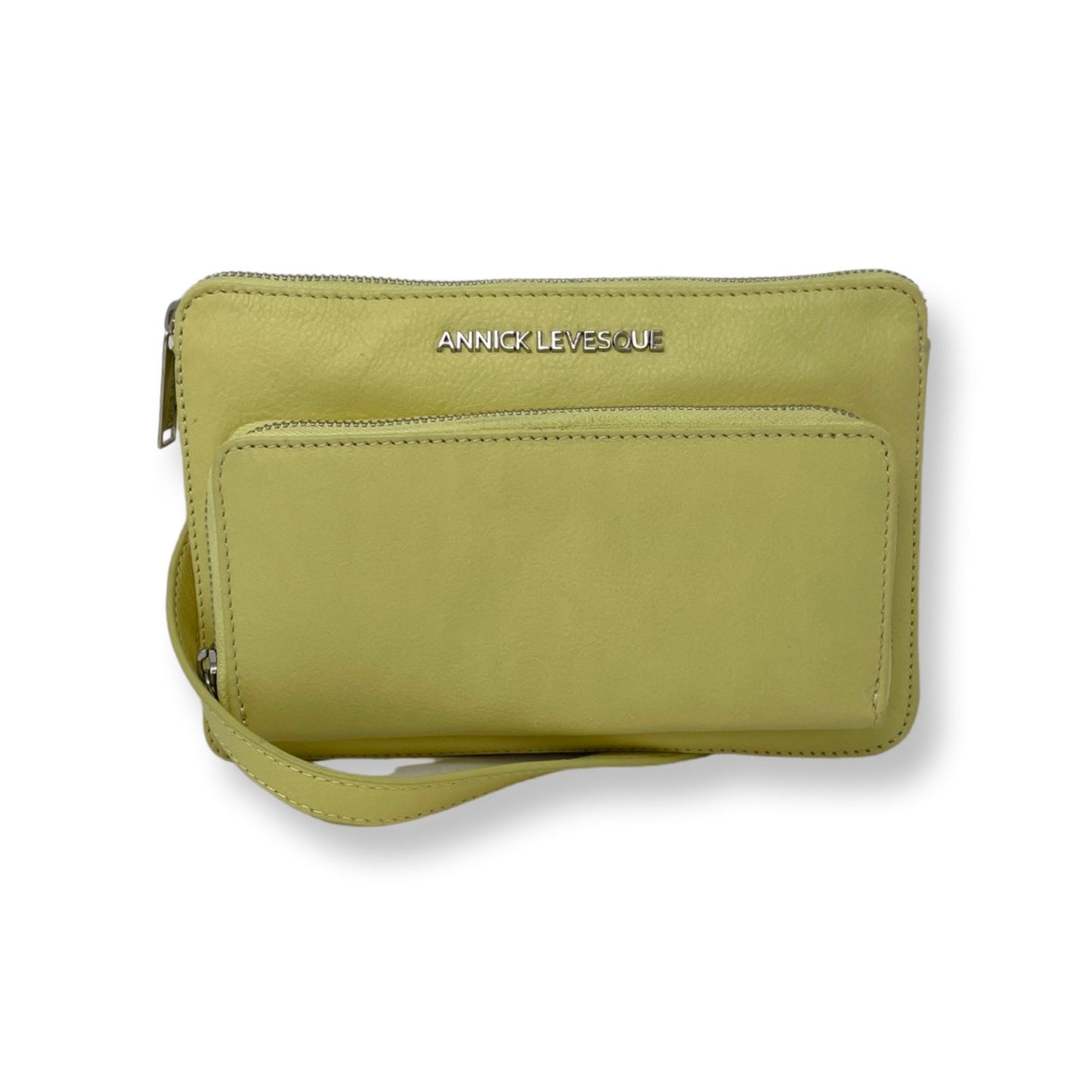 Small Yellow Genuine Leather Wallet Bag, Carmen