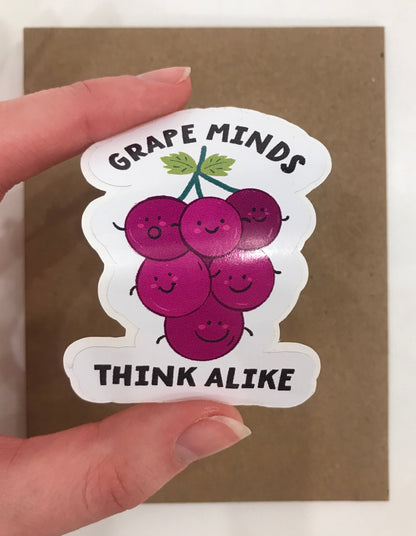 Grape Minds Think Alike Sticker