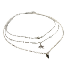 Collier soleil argenté