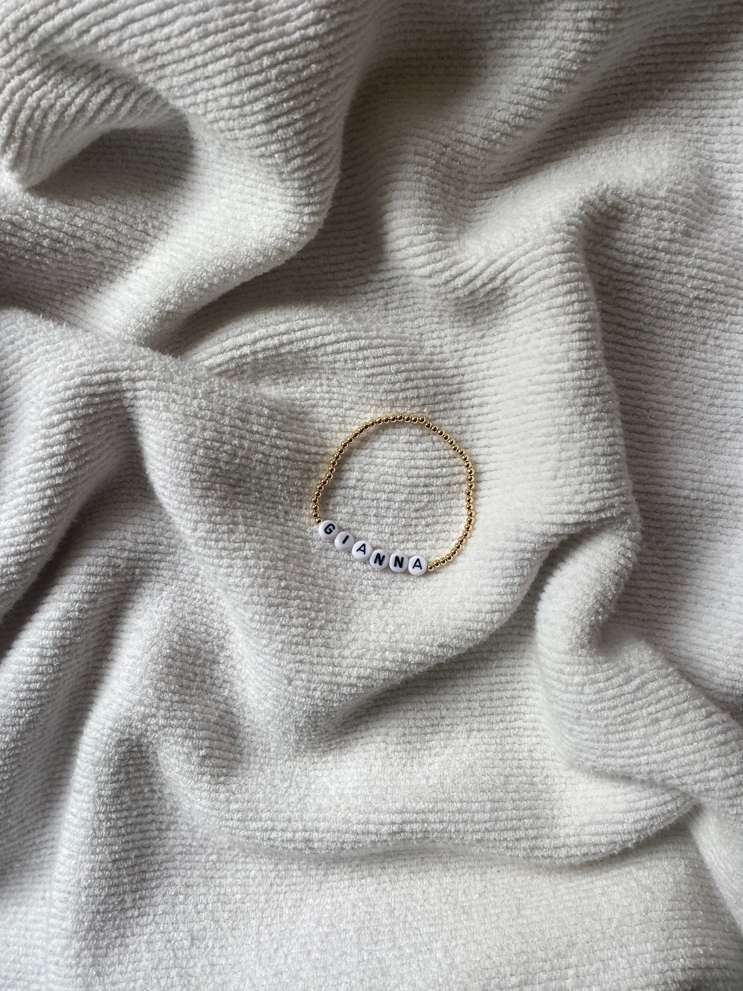 Bracelet prénom personnalisé 3mm en or 14K rempli