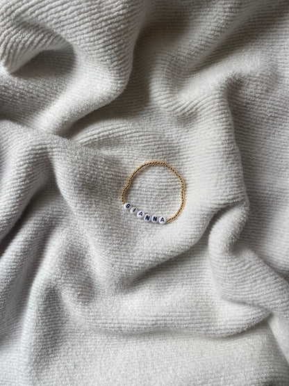 Bracelet prénom personnalisé 3mm en or 14K rempli