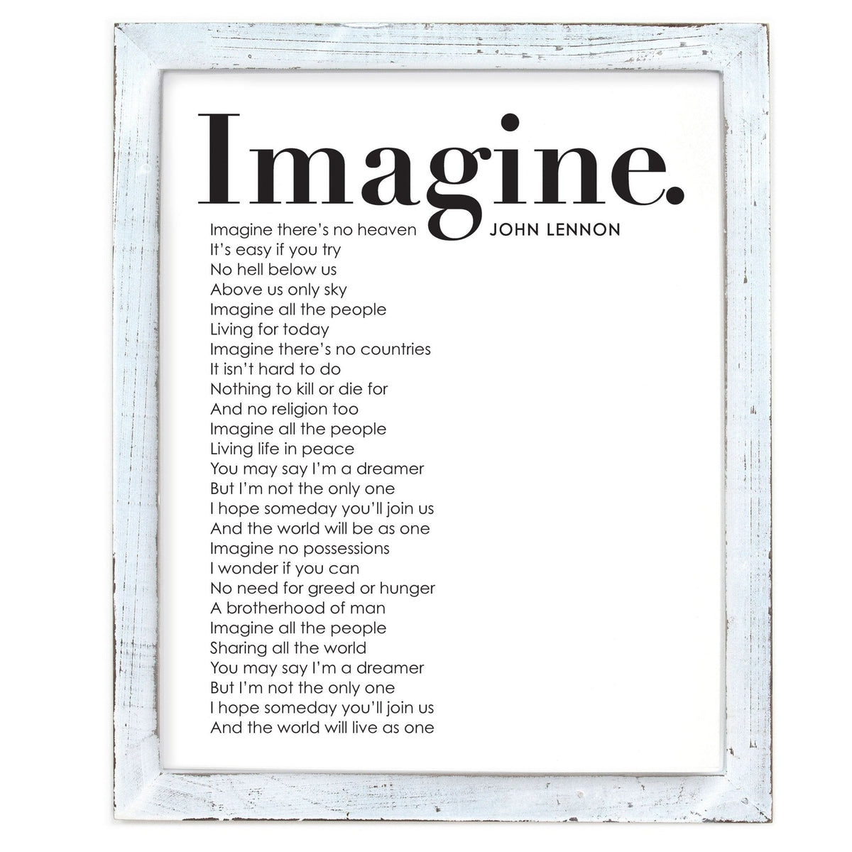 Framed Words - Imagine