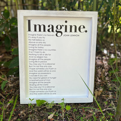 Framed Words - Imagine