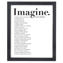 Framed Words - Imagine