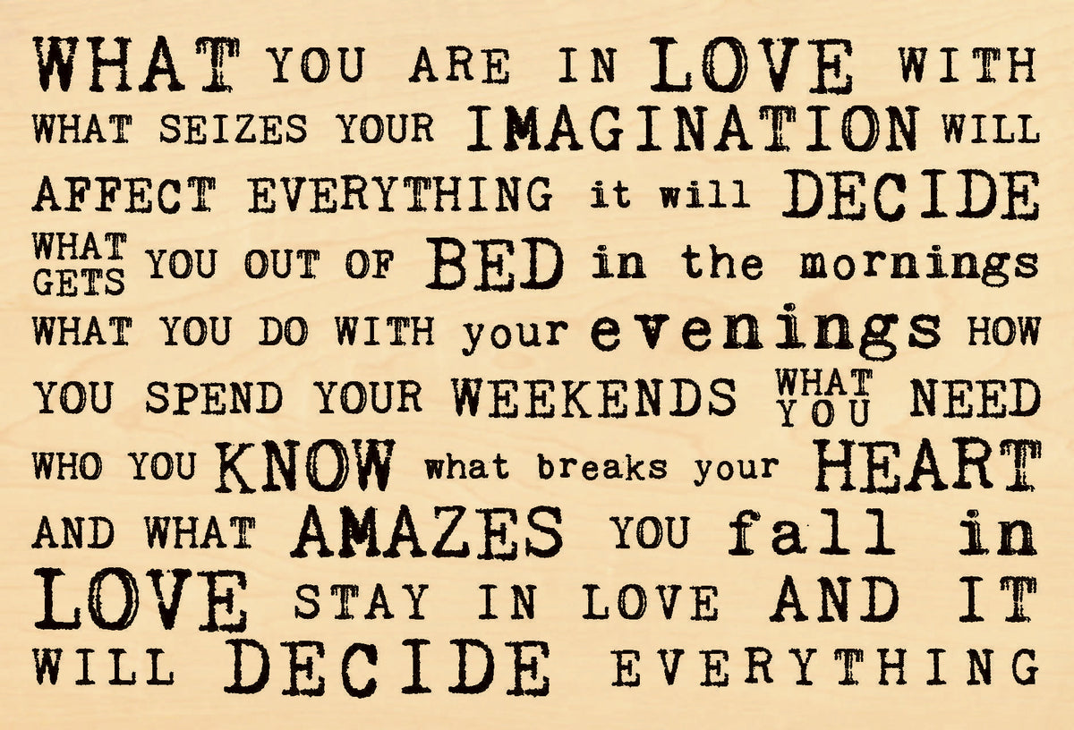 Wood Postcard - In Love With