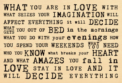 Wood Postcard - In Love With