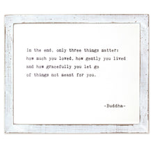 Framed Words - In The End (Buddha)