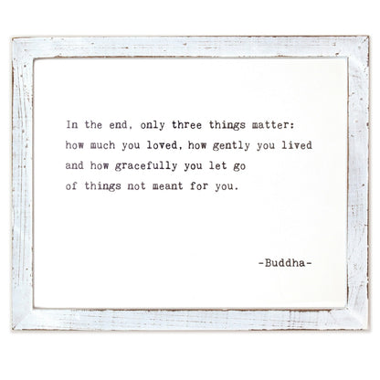 Framed Words - In The End (Buddha)