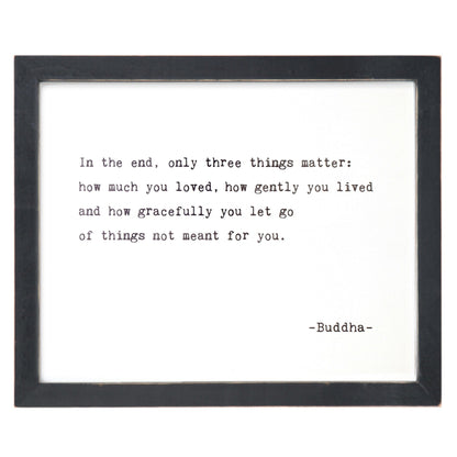 Framed Words - In The End (Buddha)