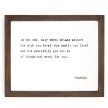 Framed Words - In The End (Buddha)