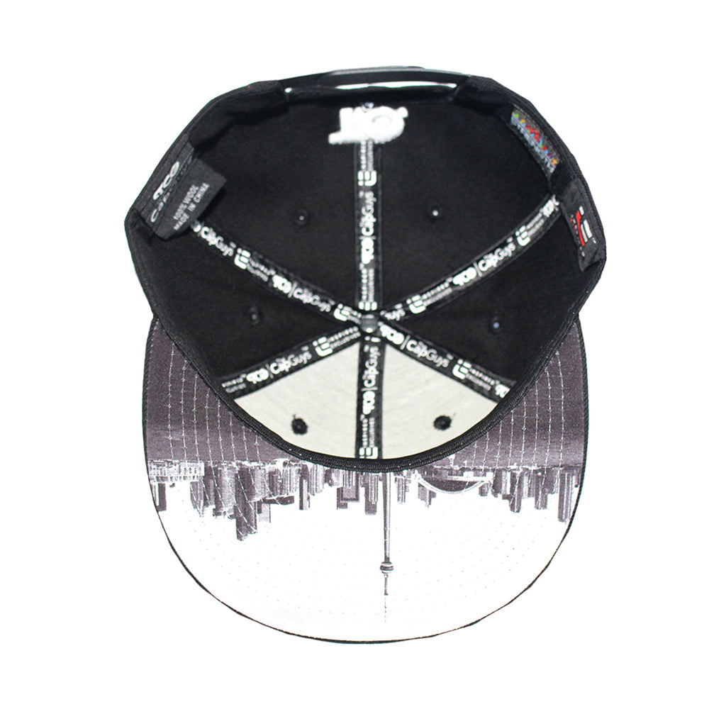 Hustle - T.O. - Casquette Snapback Blanche et Noire The Cap Guys TCG / Inspired Exclusives