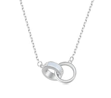 Cercles entrelacés : Collier en chaîne double anneau en argent sterling