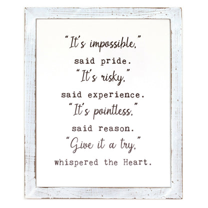 Framed Words - It's Impossible