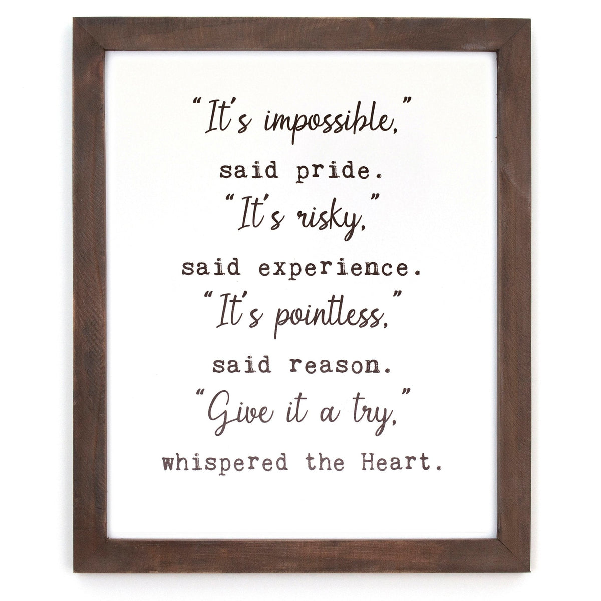 Framed Words - It's Impossible