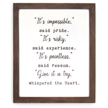 Framed Words - It's Impossible