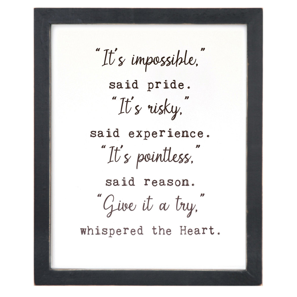 Framed Words - It's Impossible