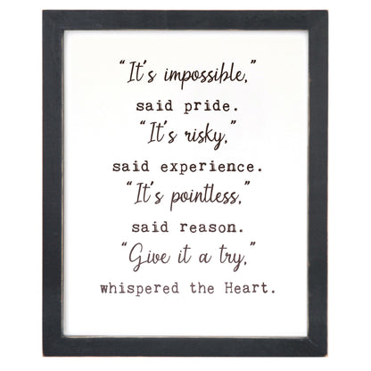 Framed Words - It's Impossible