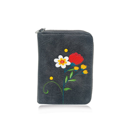 Portefeuille Jasmine petit format zippé