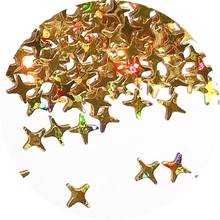 Holographic Gold 4 pointed star Glitter