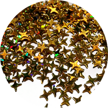 Holographic Gold 4 pointed star Glitter