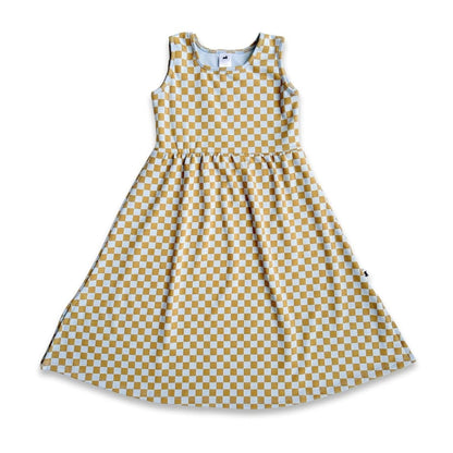 Kids' Bamboo Square Neck Midi Dress | Leaf Green