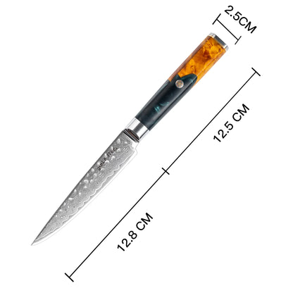 Couteau utilitaire Kaze Katana 6" | Acier Damas par Ginza Steel