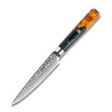 Kaze Katana Utility Knife 6″ | Damascus Steel by Ginza Steel