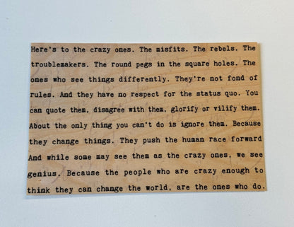 Wood Postcard - Kerouac