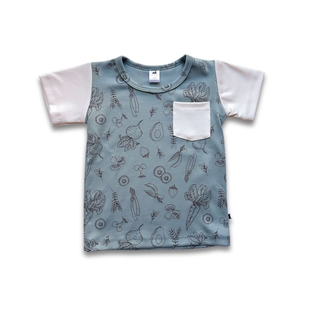 Baby/Kids' Bamboo Pocket T-Shirt | Berry Stripe