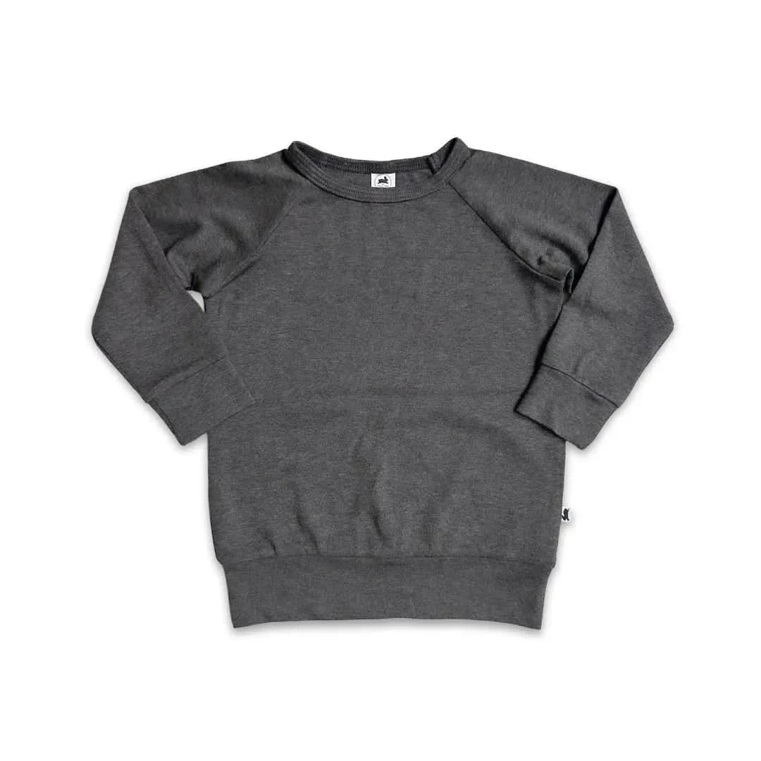 Baby/Kids' Bamboo Raglan Pullover | Charcoal