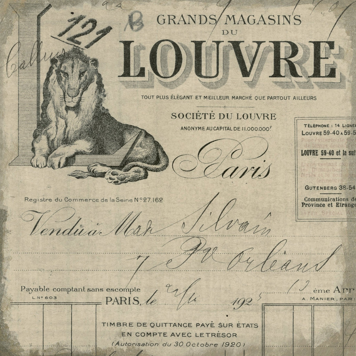 Marble Coasters - Lost & Found - Louvre Label