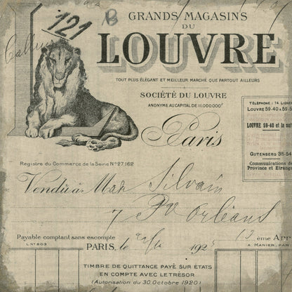 Marble Coasters - Lost & Found - Louvre Label