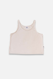 Ladies' Bamboo Cropped Tank | Cream