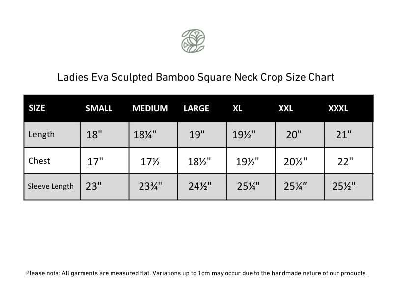 Ladies Bamboo Eva Sculpted Square Neck Crop | Black