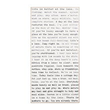 Typewriter Sign - Lakes