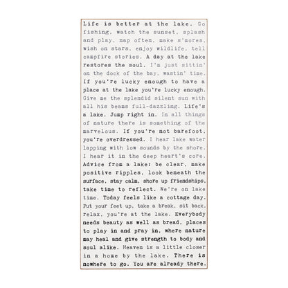 Typewriter Sign - Lakes