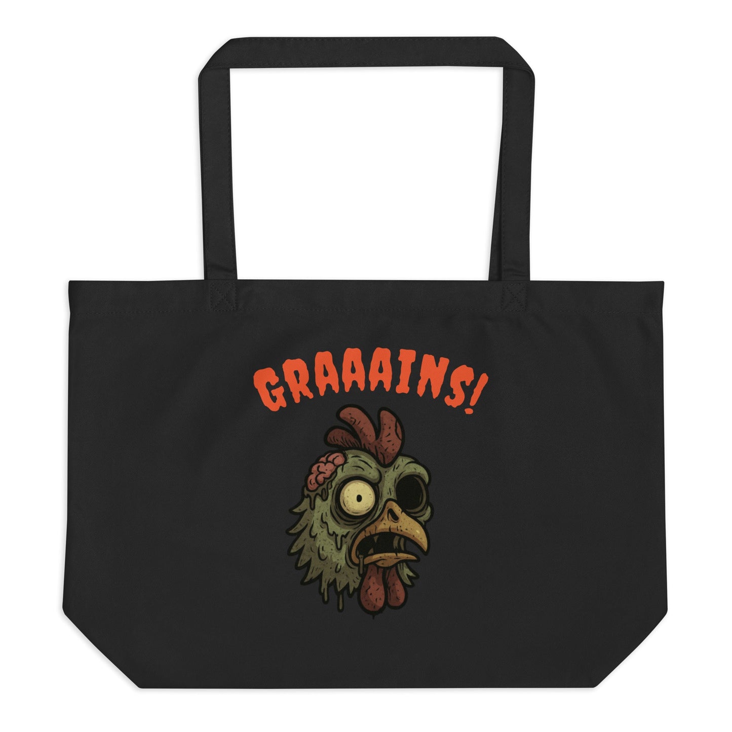 Grand cabas bio poulet zombie d'Halloween