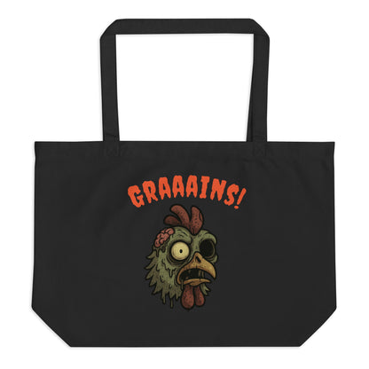 Grand cabas bio poulet zombie d'Halloween