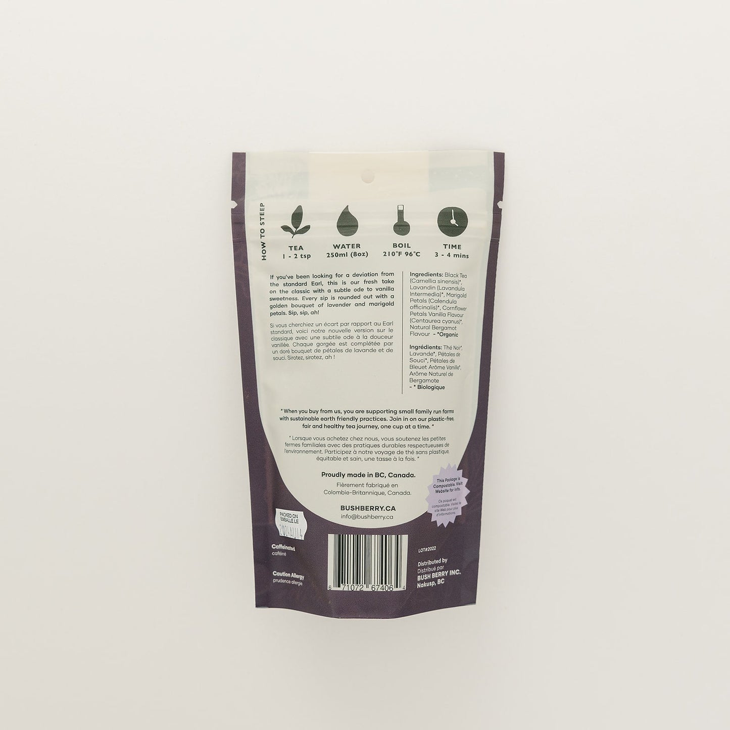 Organic Lavender Earl Tea
