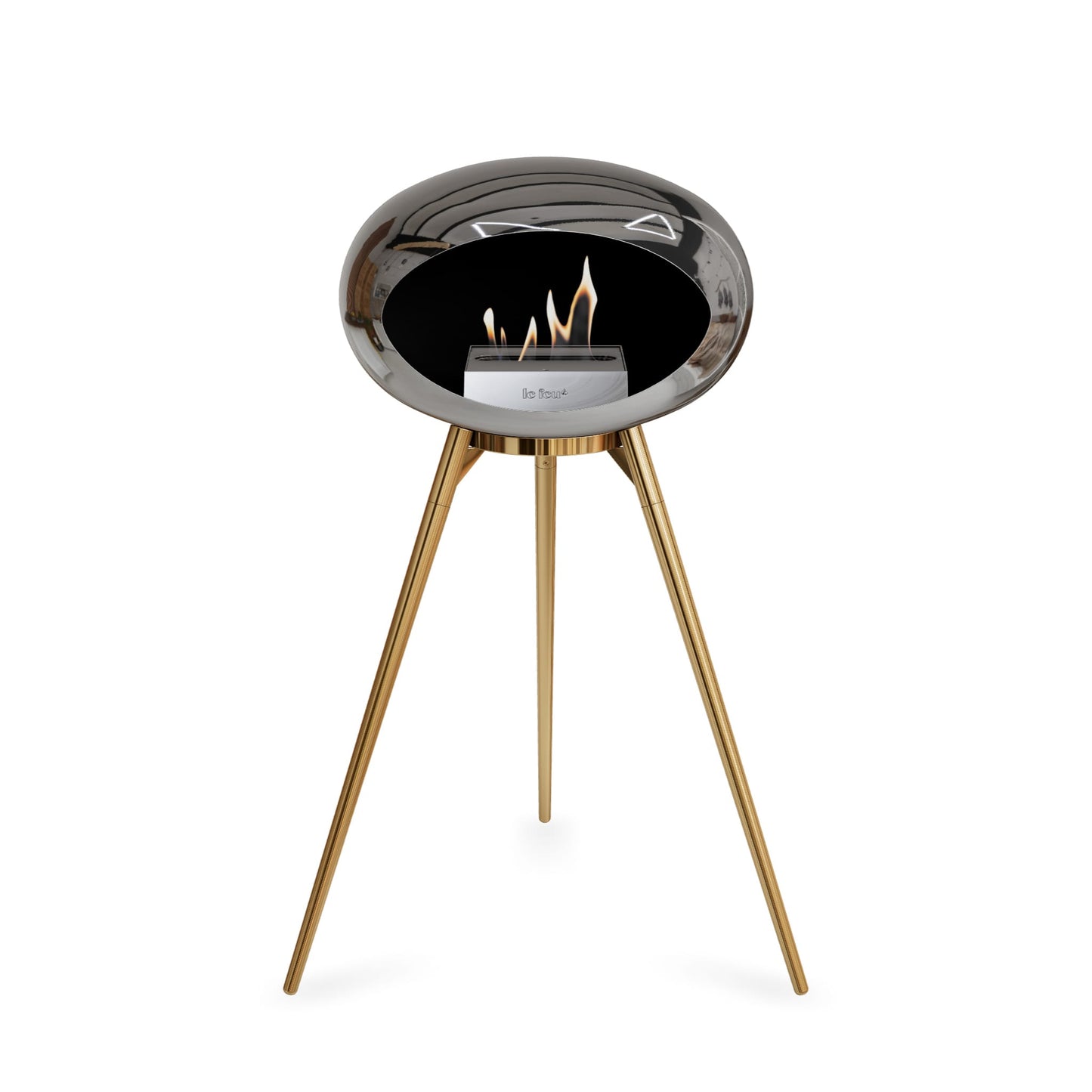 Le Feu Ground High Dome <br>Argent chromé