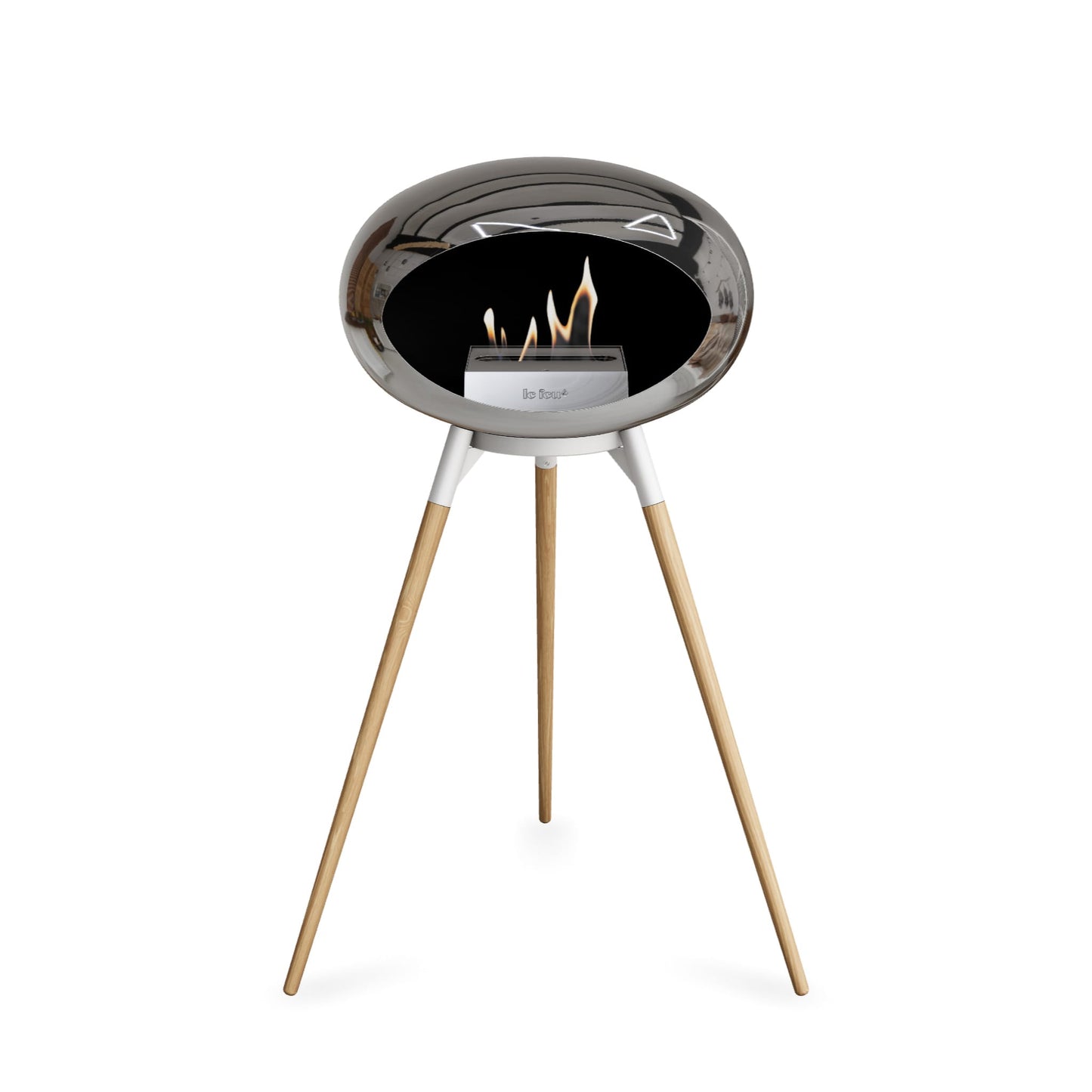 Le Feu Ground High Dome <br>Argent chromé