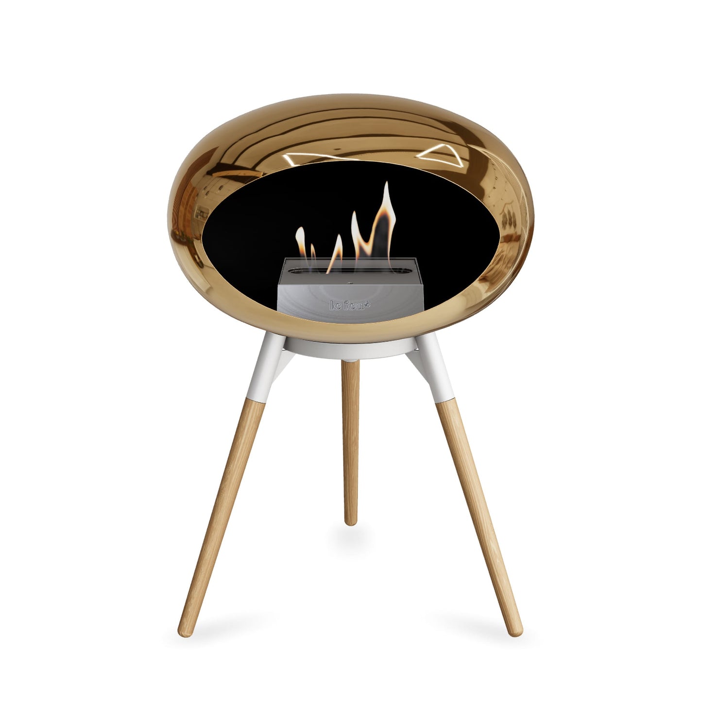 Le Feu Ground Low Dome <br>Rose Doré Chromé