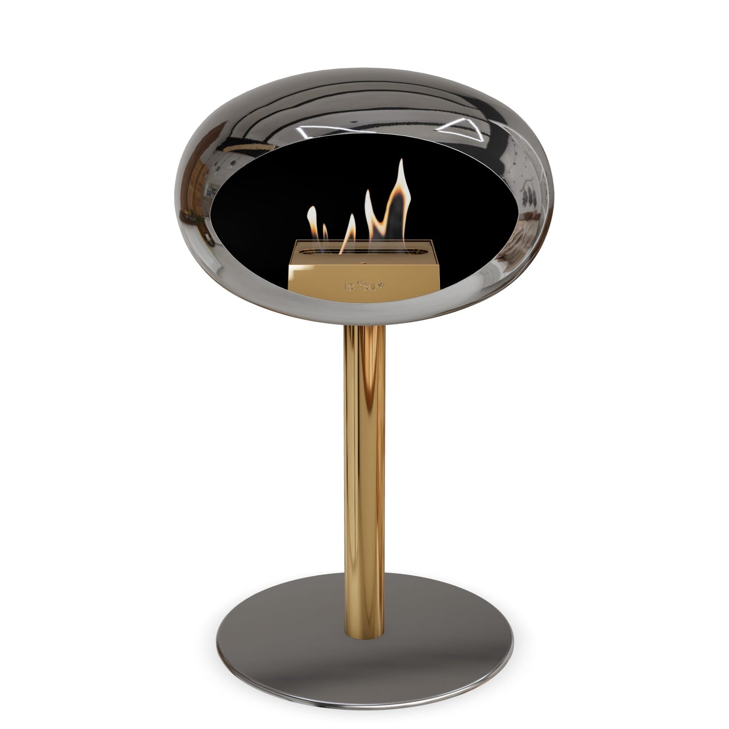 Le Feu Steel Low Dome <br>Argent chromé